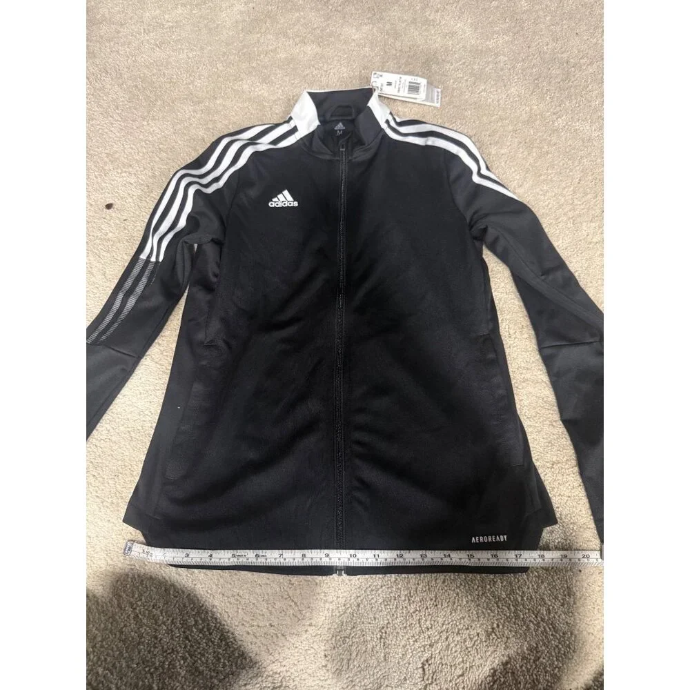 Adidas Womens Tracksuit Aeroready Track Jacket Med & Pants Small Set Black - Picture 13 of 16